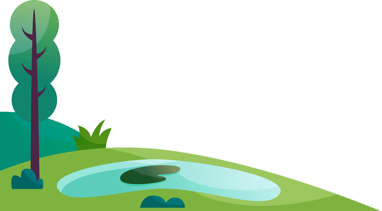 Imagen de un bosque estilo cartoon